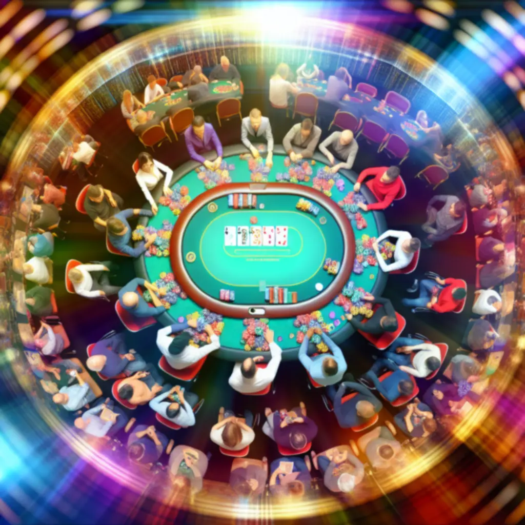 Stół pokerowy podczas wydarzenia w Lunar Deck